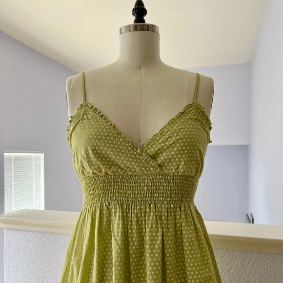 Polka Dot Cotton Sundress with Smocking - Picture 2 of 7